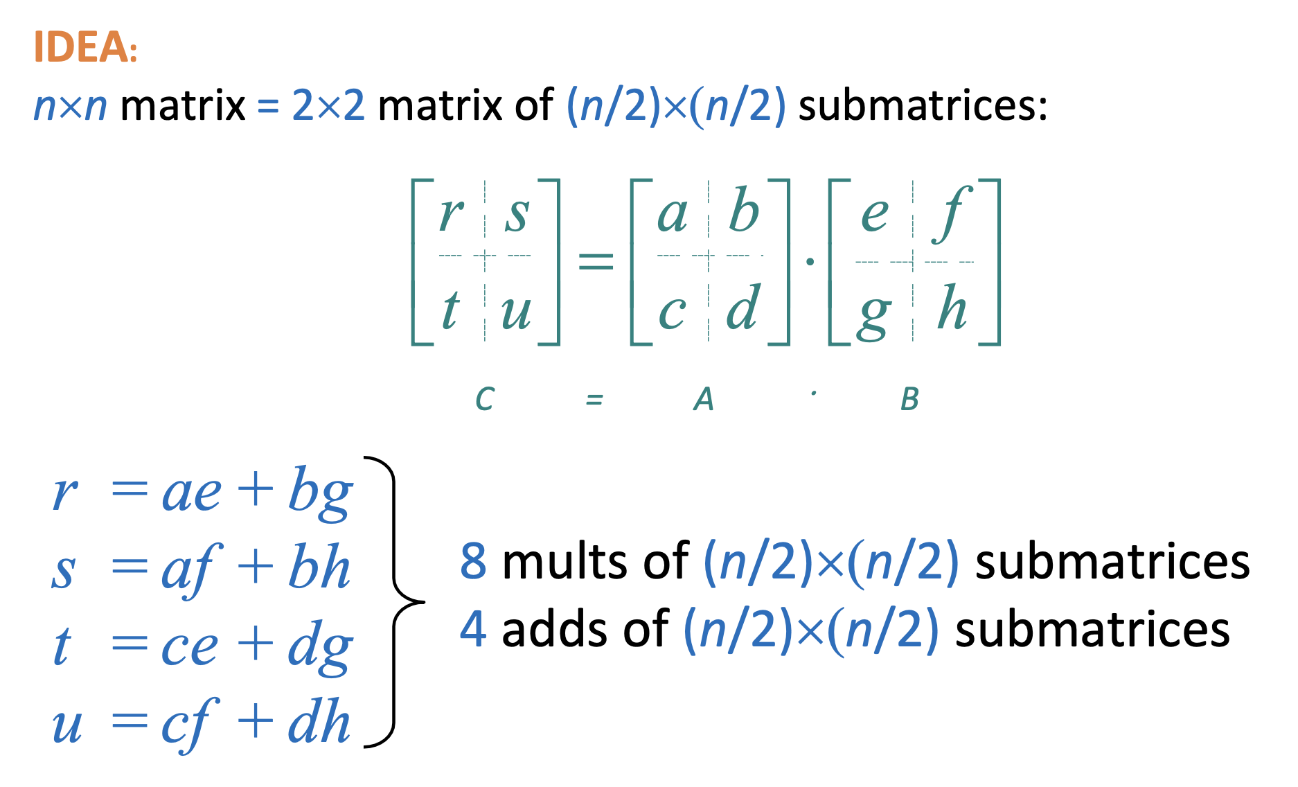 Matrix Multiplication Idea